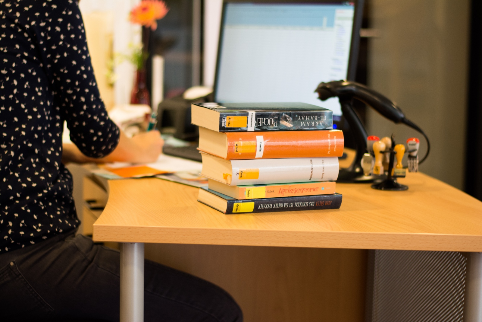 Mitarbeitende am Schreibtisch (c) Christiane Harrison Mitarbeitende am Schreibtisch